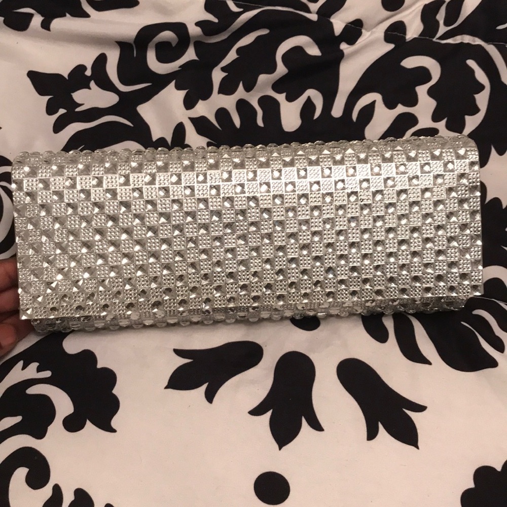 Silver Studded Clutch